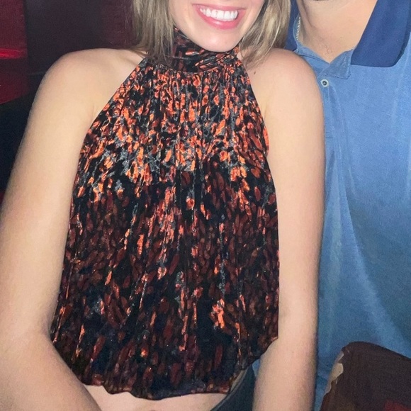 Free People Take a Break Velvet Halter Top - Picture 6 of 6